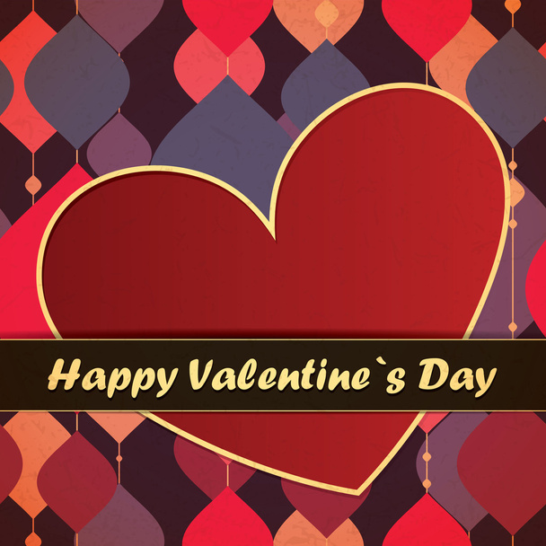 Valentines Day card with leafs background - Vetor, Imagem