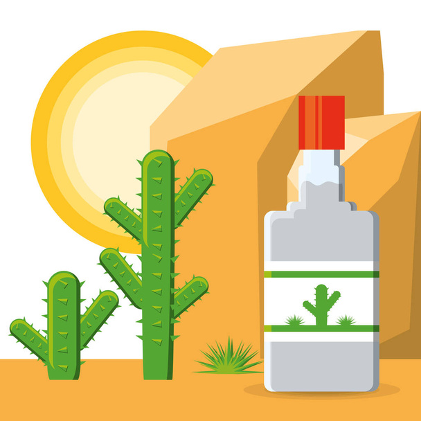 bouteille de tequila boisson traditionnelle mexicaine
  - Vecteur, image