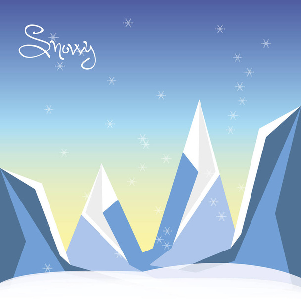 conception neige et Alpes
  - Vecteur, image