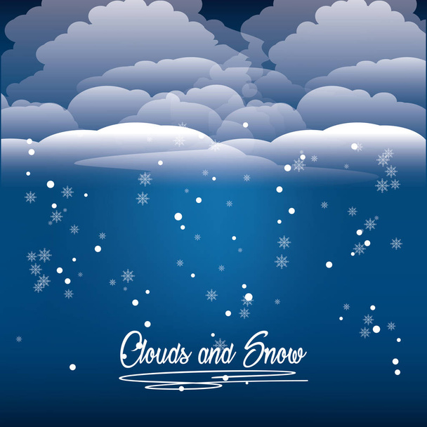 clouds and snow design  - Vector, Image
