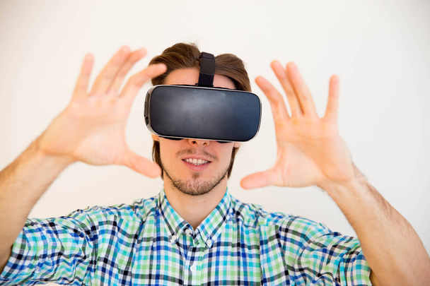 man in vr headset - Photo, Image
