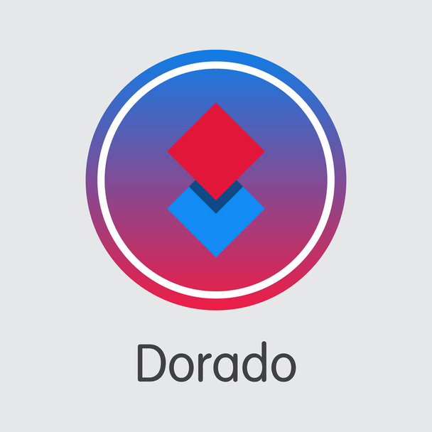 Moneda digital de Dorado. Logotipo de color Vector DOR
. - Vector, Imagen