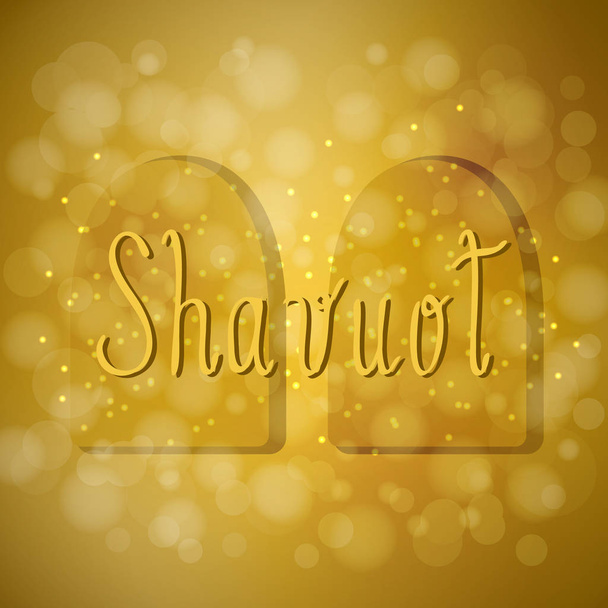Shavuot. Concept de vacances judaïque. Comprimés de l'alliance
 - Vecteur, image
