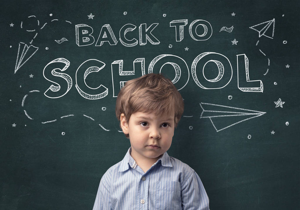 Cute boy with back to school concept - Foto, imagen