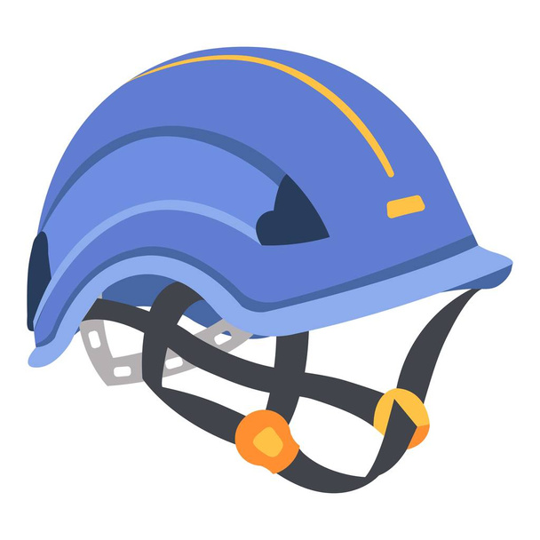 Helmet icon, flat style - Vektor, Bild