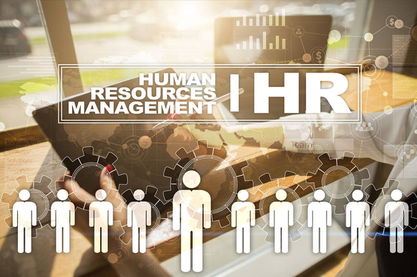 Human resource management, HR, recruitment, leadership and teambuilding. Business and technology concept. - Photo, Image
