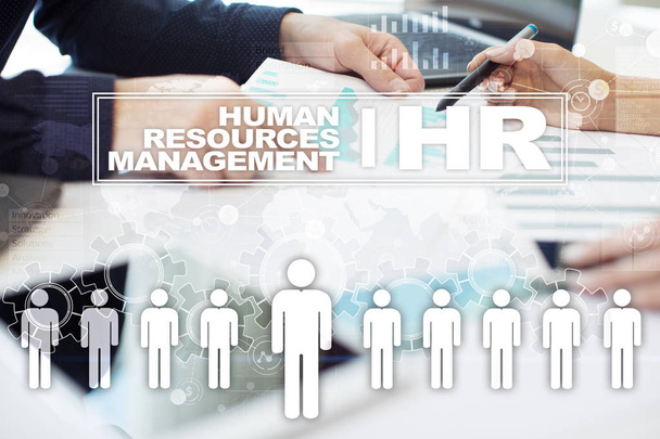 Human resource management, HR, recruitment, leadership and teambuilding. Business and technology concept. - Photo, Image