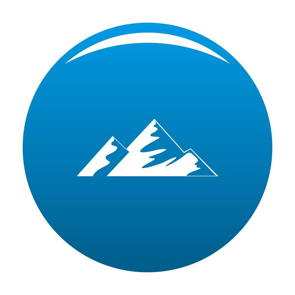 Climb on mountain icon blue vector - Вектор, зображення
