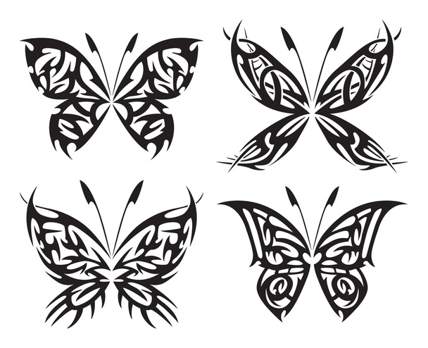 φλεγόμενα πεταλούδες - Διάνυσμα, εικόνα