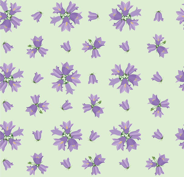 Seamless pattern background with lilac bluebells - Vector, Image