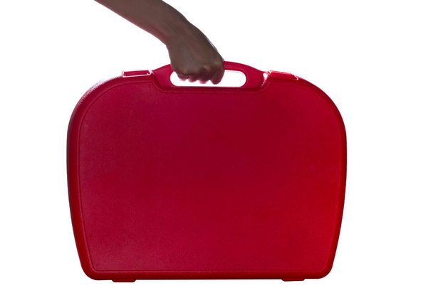 Червона пластикова коробка безпеки валіза
. - Фото, зображення