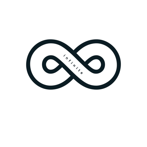 Eindeloze lus Infinity symbool op witte achtergrond - Vector, afbeelding