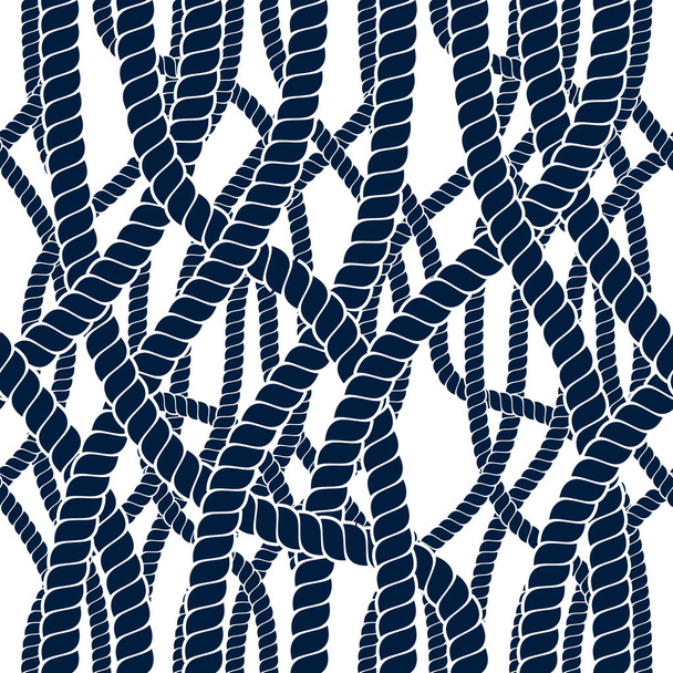 Seamless pattern with rope on white background - Вектор, зображення