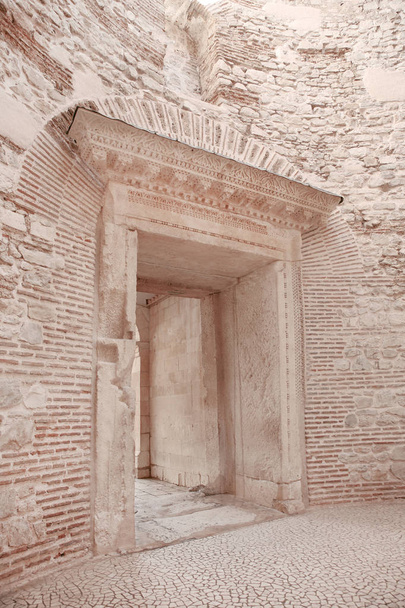 View to Entrance vestibule of the Diocletian's palace peristyle  - Fotó, kép