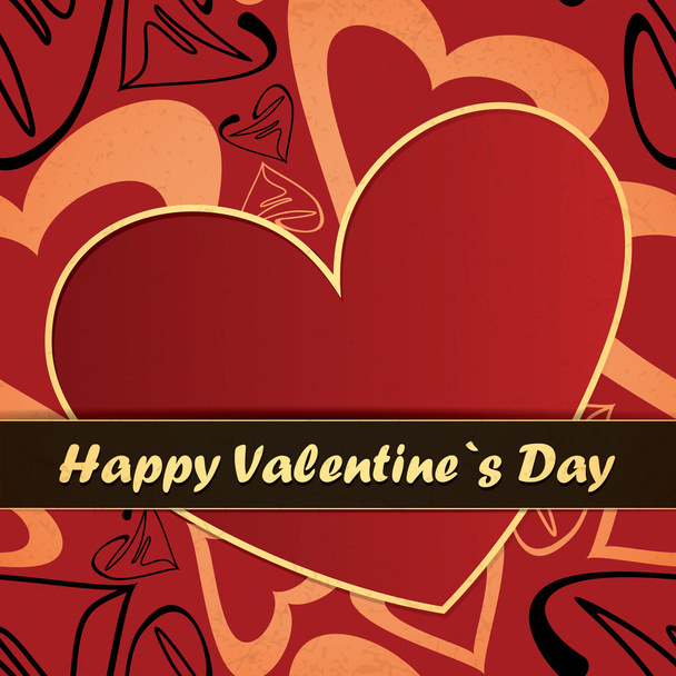 Valentines day card - Vector, imagen