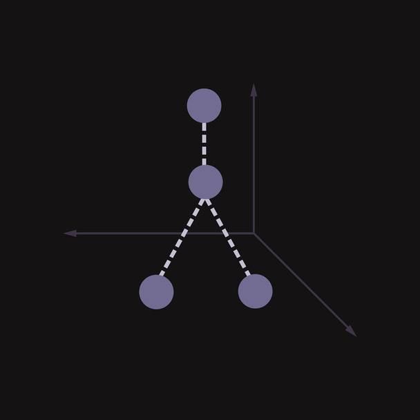 Minimalistinen grafiikka, jossa on katkenneita viivoja koordinaattijärjestelmässä, jossa on hilan vektorikuvia
. - Vektori, kuva
