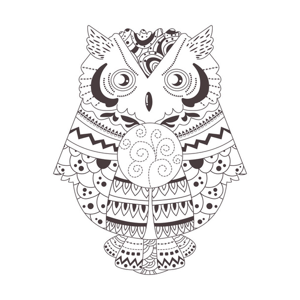 Owl. Silhouette. Black - Vektor, Bild