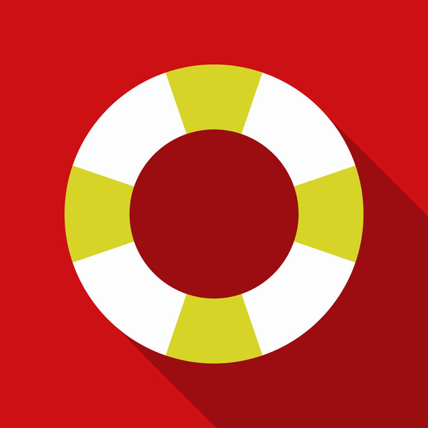 Ilustración de la boya salvavidas aislada sobre fondo, plantilla de logotipo coloreado
. - Vector, imagen