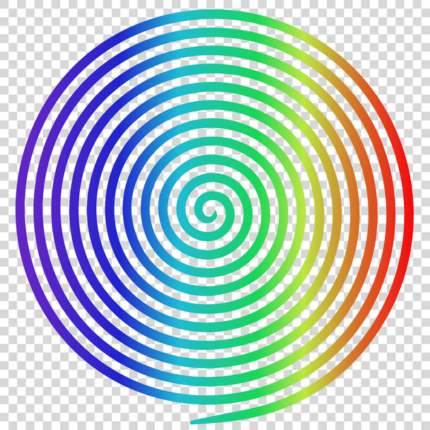Arco-íris redondo vórtice abstrato espiral hipnótico
. - Vetor, Imagem