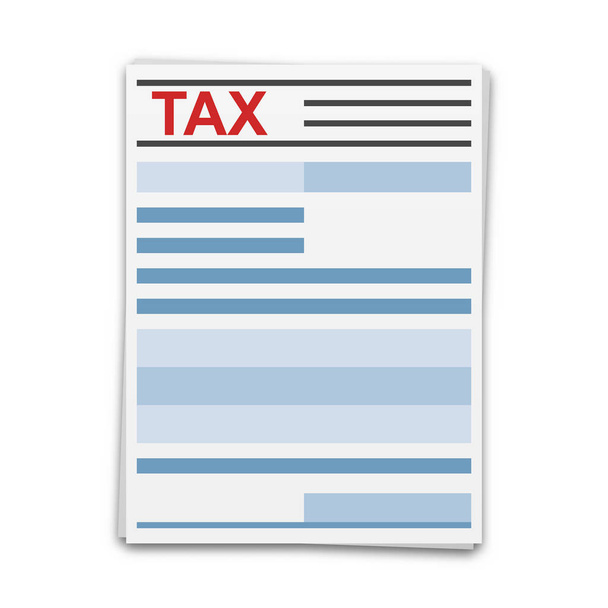 Forma fiscale, pagamento su sfondo bianco
  - Vettoriali, immagini