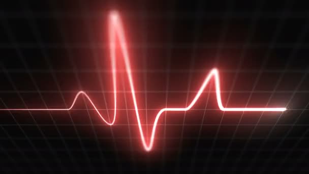 Stylized EKG Fast, Red - Footage, Video