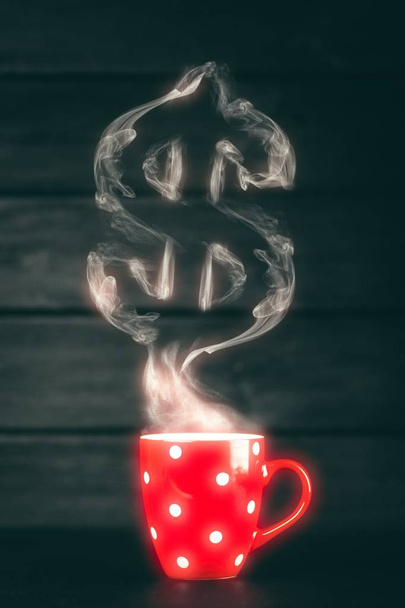 červený hrnek na kávu - Fotografie, Obrázek