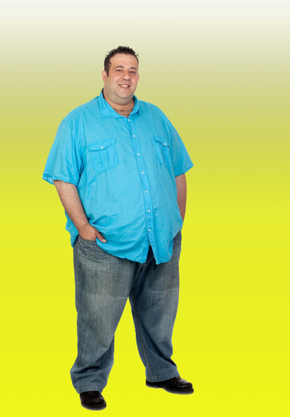 Happy fat man - Foto, Imagen