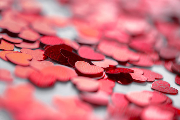 red heart-shaped paillettes - Fotó, kép