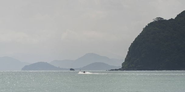 Jetski görünümünü üzerinde okyanus, Koh Samui, Surat Thani Eyaleti, Tayland - Fotoğraf, Görsel