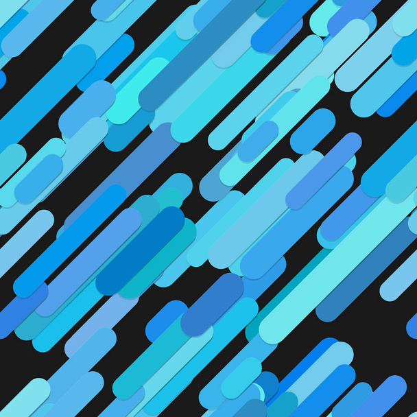 nahtlose abstrakte, zufällig abgerundete diagonale Streifenhintergrundmuster - trendige Vektorgrafik aus farbigen Linien - Vektor, Bild