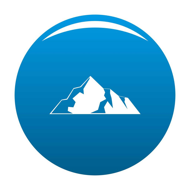 Ice mountain icon blue vector - Vetor, Imagem
