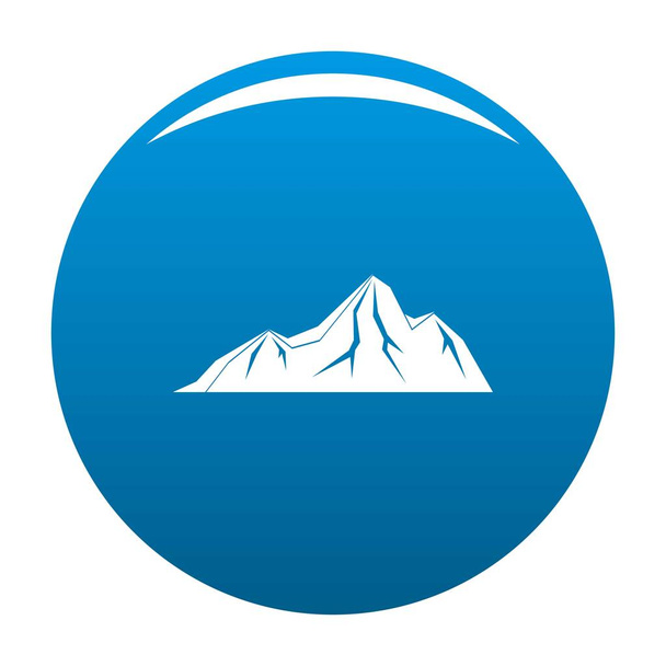 Tall mountain icon blue vector - Вектор, зображення