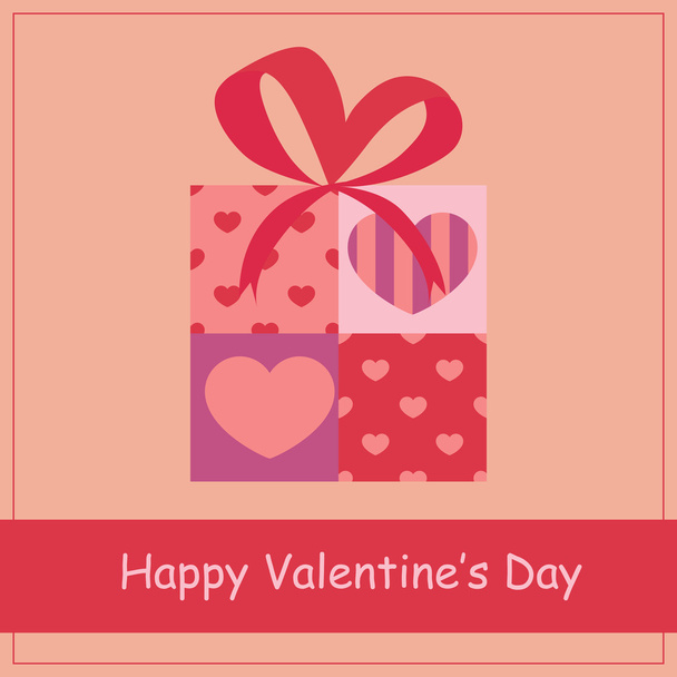 Gift box with heart for Valentine's day. - Vector, Image