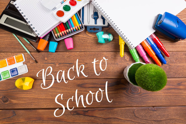 Back to school concept with supplies - 写真・画像