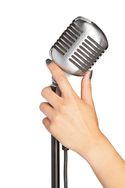 audio microphone retro style - Фото, изображение