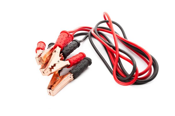 Jumper Cables on white background - Foto, immagini