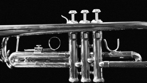 Stop motion clip of a trumpet spinning around - Footage, Video