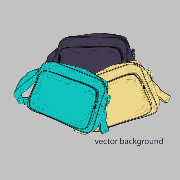 Vector illustration of a female bags. - Διάνυσμα, εικόνα
