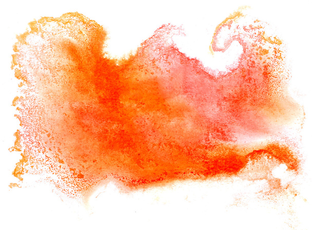 aquarelle isolée orange rouge sur blanc pour votre design
 - Photo, image