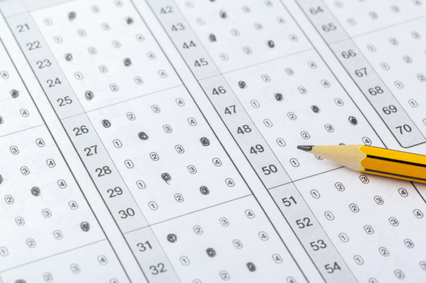 Test score sheet with answers - Photo, Image