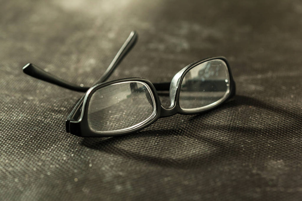 Eye Glasses or Spectacles on black background. - Foto, Imagen