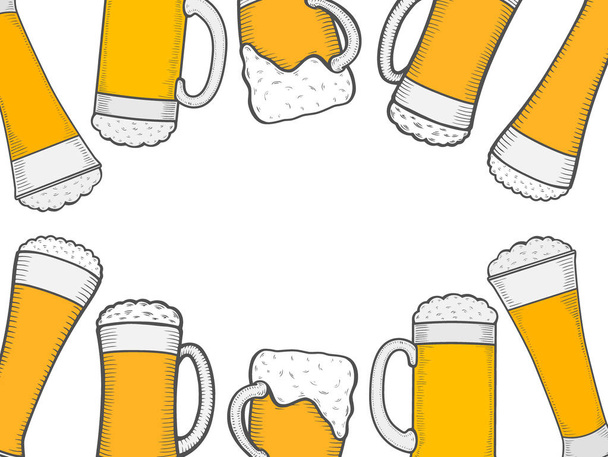 bier menu ontwerpsjabloon - Vector, afbeelding