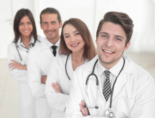 Portrait of confident happy group of doctors - Photo, image