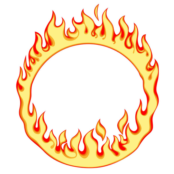 Fiery ring - Vector, Image