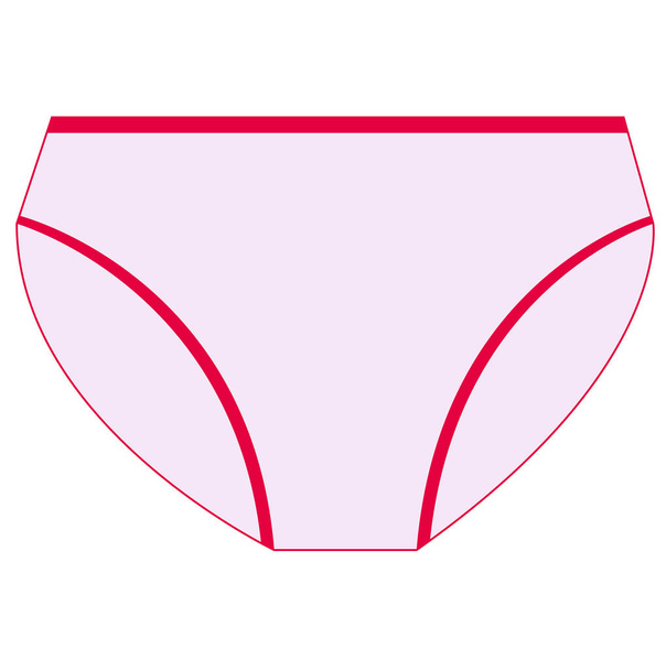 Rózsaszín magas vágott rövidnadrág ikon, fogalmi vektor - Vektor, kép