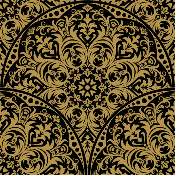 Seamless oriental pattern. Damask wallpaper. Abstract seamless p - Vector, Image
