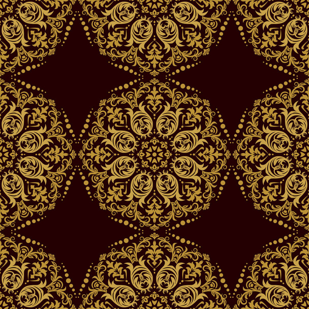 Vector damask seamless pattern background. Classic vintage patte - Vektori, kuva
