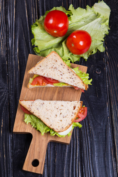 healthy vegetarian sandwich - Fotoğraf, Görsel