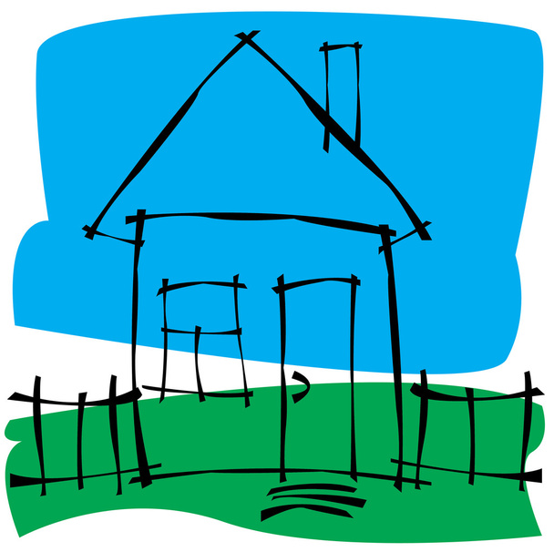 Vector scetch house - Vector, Image