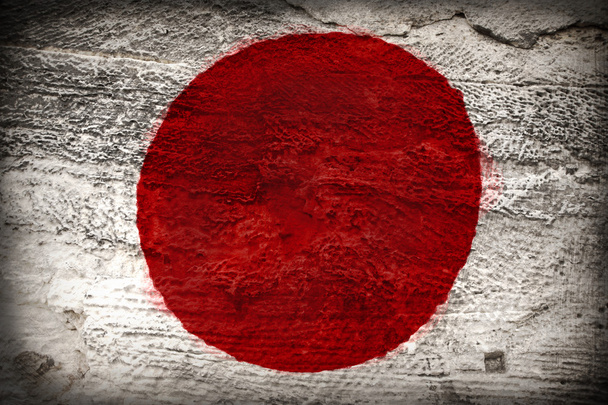 Bandeira japonesa pintada
 - Foto, Imagem